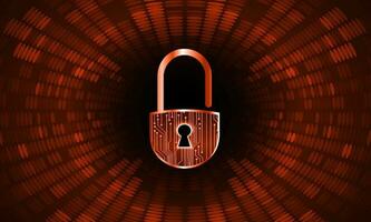 Modern Cybersecurity Technology Background with padlock vector