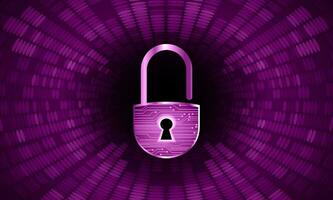 Modern Cybersecurity Technology Background with padlock vector