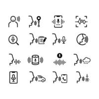 Voice Command Control, Voice Recognition Vector Line Icons Set. Text Input, Voice Search, Control Of Smart Home