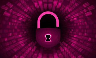 Modern Cybersecurity Technology Background with padlock vector