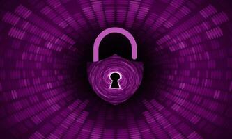 Modern Cybersecurity Technology Background with padlock vector