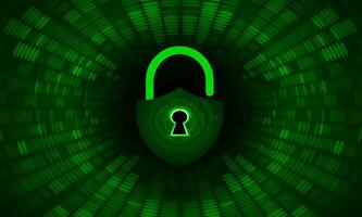 Modern Cybersecurity Technology Background with padlock vector