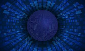 Modern Cybersecurity Technology Background with Blue Globe vector