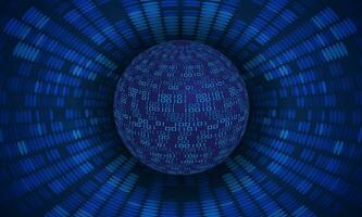 Modern Cybersecurity Technology Background with Blue Globe vector