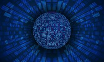 Modern Cybersecurity Technology Background with Blue Globe vector