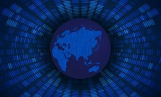 fondo de tecnología de ciberseguridad moderna con globo azul vector
