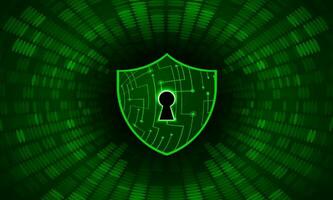 Modern Cybersecurity Technology Background with shield vector