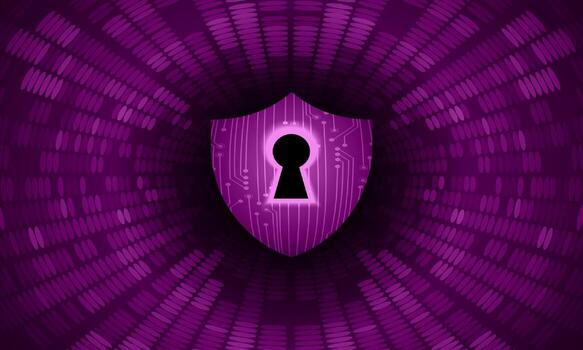 Modern Cybersecurity Technology Background with shield vector