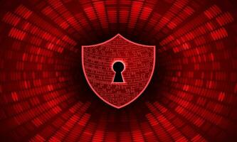 Modern Cybersecurity Technology Background with shield vector