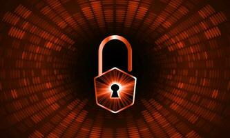 Modern Cybersecurity Technology Background with padlock vector