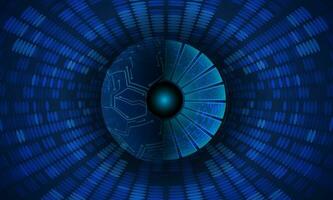 Modern Cybersecurity Technology Background with eye vector