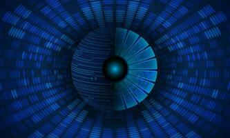 Modern Cybersecurity Technology Background with eye vector