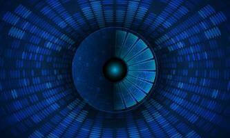 Modern Cybersecurity Technology Background with eye vector