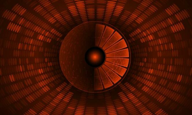 Modern Cybersecurity Technology Background with eye