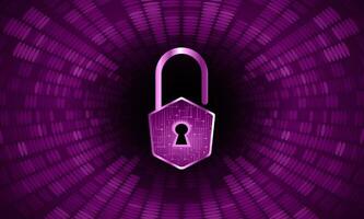 Modern Cybersecurity Technology Background with padlock vector