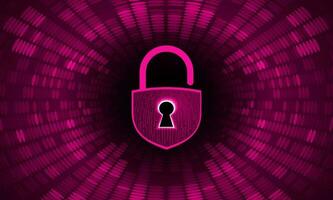 Modern Cybersecurity Technology Background with padlock vector