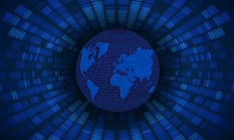 Modern Holographic Globe on Technology Background vector