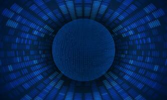 Modern Holographic Globe on Technology Background vector