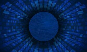 Modern Holographic Globe on Technology Background vector