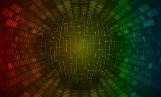 Modern Holographic Globe on Technology Background vector