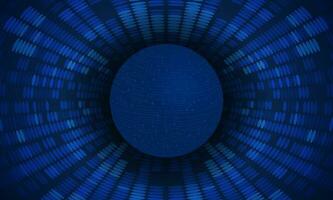 Modern Holographic Globe on Technology Background vector