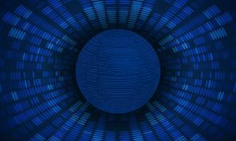 Modern Holographic Globe on Technology Background vector