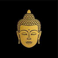 Gold Buddha Head vector illustration