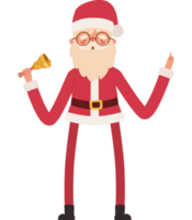 de kerstman claus met een klok over- wit png