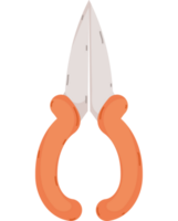 orange scissor design  png