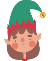 cheerful elf woman face  png