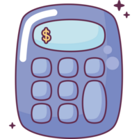 cute purple calculator  png