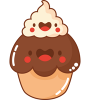 kawaii Eis Sahne Design Über Weiß png