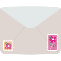 coloré enveloppe icône avec timbres png