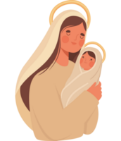 Santo María y Jesús terminado blanco png