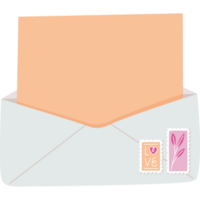 love letter icon with stamps png