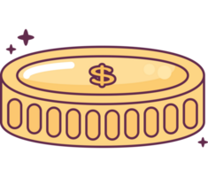 cute coin design  png