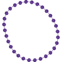 violet mardi gras Collier plus de blanc png