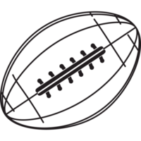 Amerikaans Amerikaans voetbal bal silhouet illustratie over- wit png