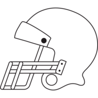 Amerikaans Amerikaans voetbal helm silhouet ontwerp over- wit png