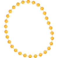 Jaune mardi gras Collier plus de blanc png