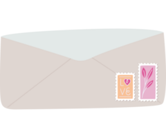 colorida envelope ilustração com selos png