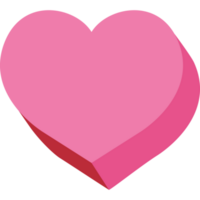 3d heart design  png