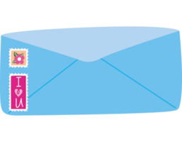 coloré enveloppe icône avec timbres png