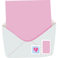 l'amour lettre illustration avec timbres png