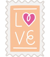 i love u stamp illustration  png