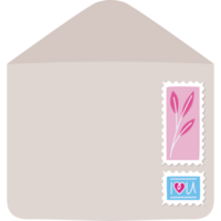 farbig Briefumschlag Illustration mit Briefmarken png