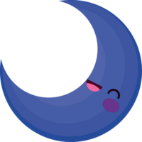 kawaii Luna illustrazione al di sopra di bianca png