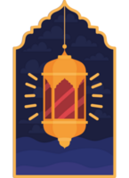 venster met Islamitisch lantaarn over- wit png