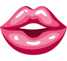 Rosa lábios Projeto sobre branco png