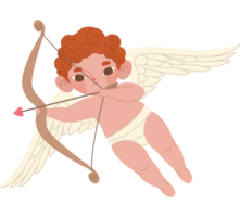 cupido com arco sobre branco png